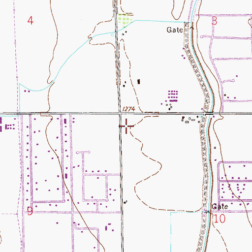 Topographic Map of Maricopa County Library District Southeast Regional Branch, AZ