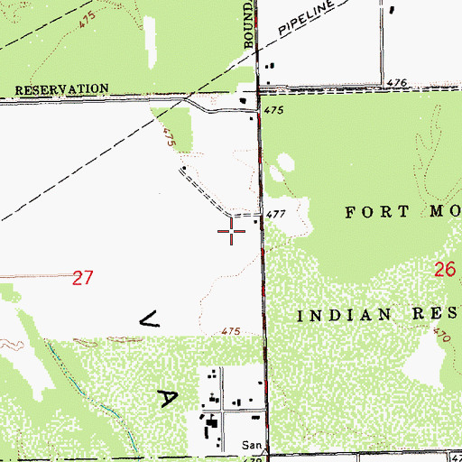 Topographic Map of Mohave County Library District South Mohave Valley Community Library, AZ