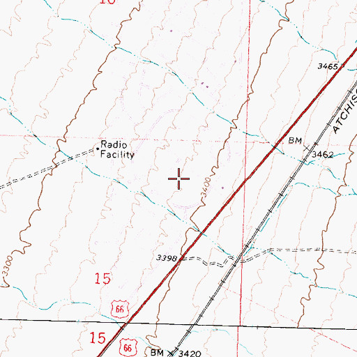 Topographic Map of Mohave County Library District Valle Vista Community Library, AZ
