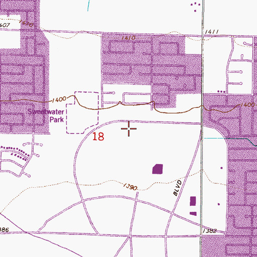 Topographic Map of Phoenix Public Library Mesquite Branch, AZ