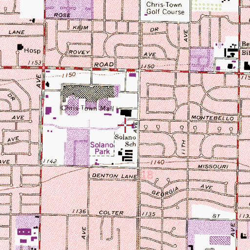 Topographic Map of Phoenix Public Library Yucca Branch, AZ