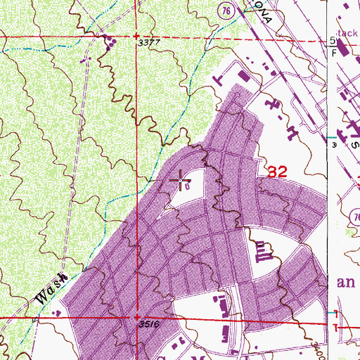Topographic Map of San Manuel Public Library, AZ