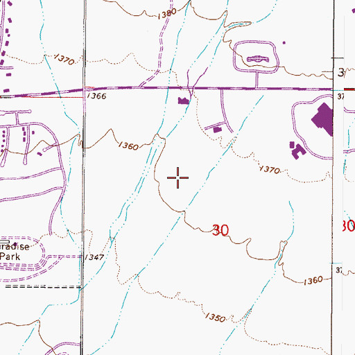 Topographic Map of Scottsdale Public Library Mustang Branch, AZ