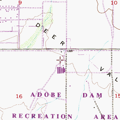 Topographic Map of Adobe Mountain Railroad Museum and Desert Park, AZ
