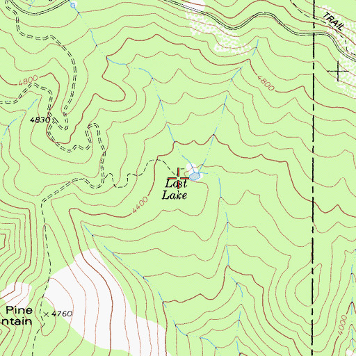 Topographic Map of Lost Lake, CA