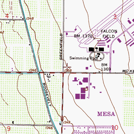 Topographic Map of Arizona Wing Commemorative Air Force Museum, AZ
