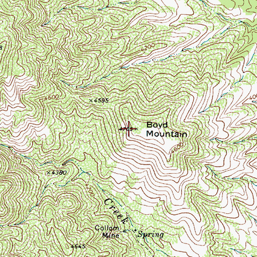 Topographic Map of Boyd Mountain, AZ