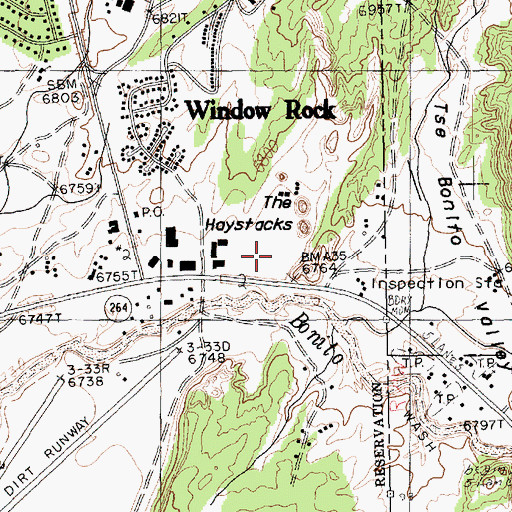 Topographic Map of Navajo Nation Museum, AZ