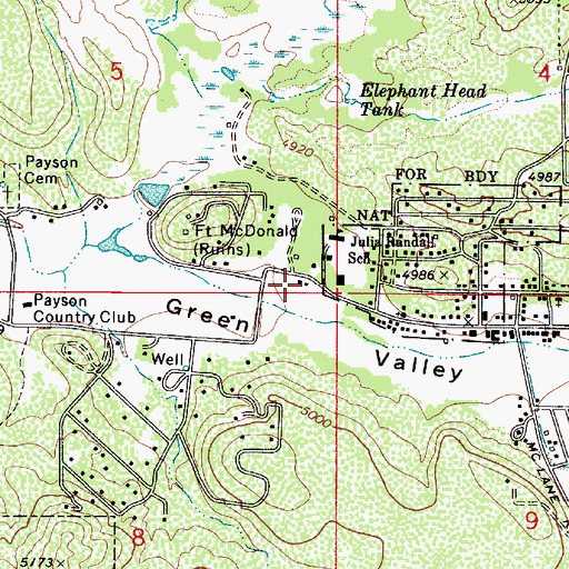 Topographic Map of Rim Country Museum, AZ