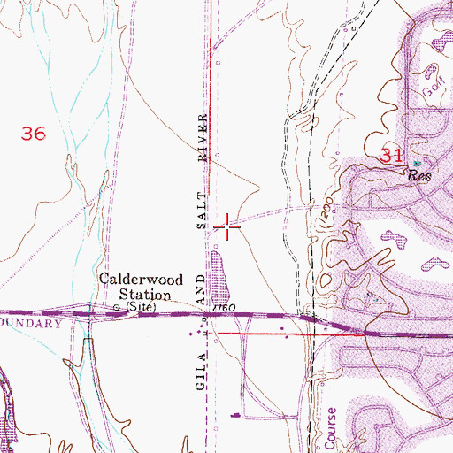 Topographic Map of West Valley Art Museum, AZ