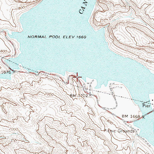 Topographic Map of Acacia Picnic Area, AZ