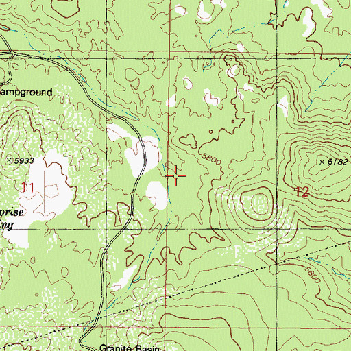 Topographic Map of Cayuse Picnic Area, AZ