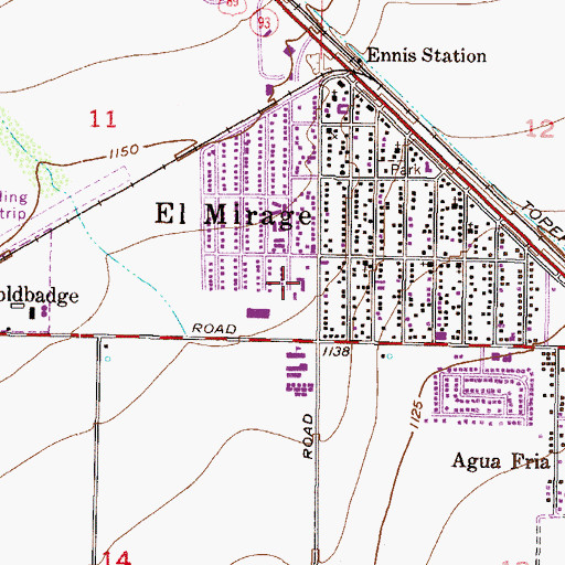 Topographic Map of El Mirage Municipal Court, AZ