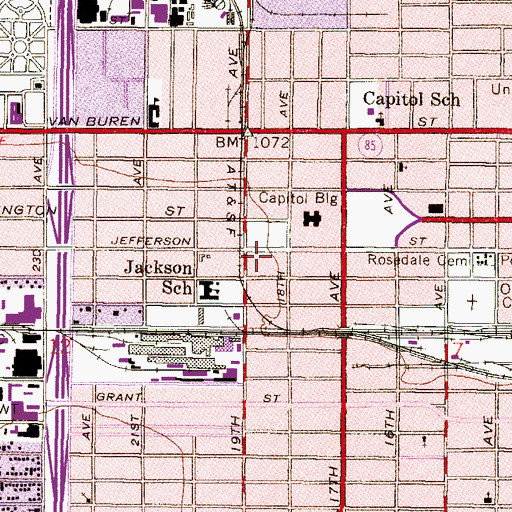 Topographic Map of Arizona Department of Transportation Motor Vehicle Division, AZ