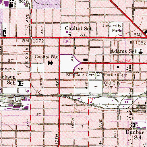Topographic Map of Arizona Department of Education Building, AZ