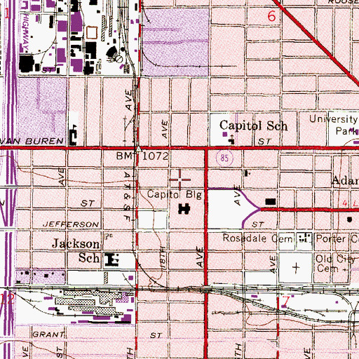 Topographic Map of Arizona Joint Legislative Budget Committee Building, AZ