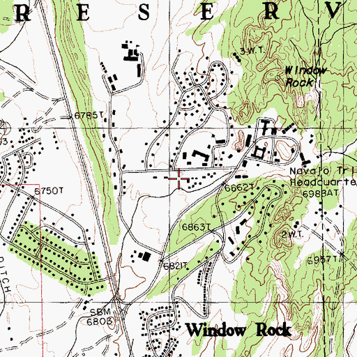 Topographic Map of Navajo Department of Dine Education Center, AZ