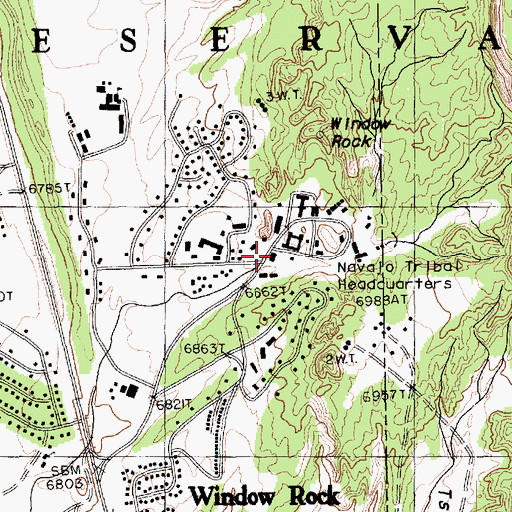 Topographic Map of Navajo Nation Environmental Protection Agency Building, AZ