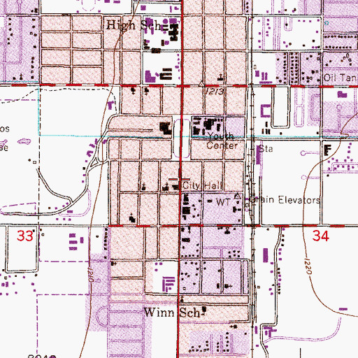 Topographic Map of Chandler City Hall, AZ