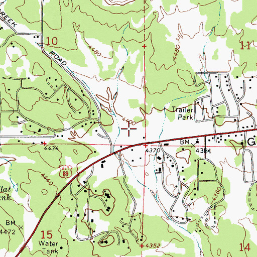 Topographic Map of Sedona City Hall, AZ