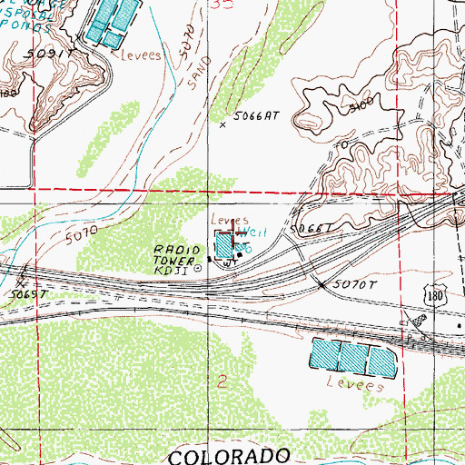 Topographic Map of City of Holbrook Painted Mesa Water Reclamation Facility, AZ