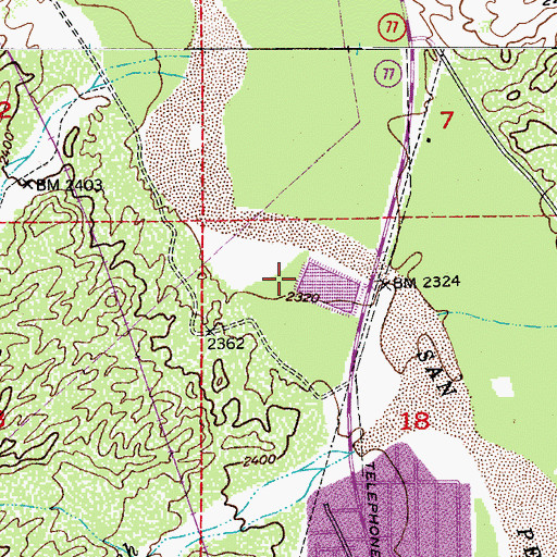 Topographic Map of Cielo Wastewater Treatment Plant, AZ