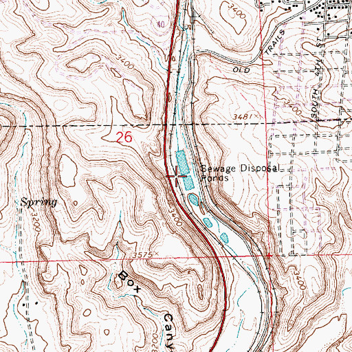 Topographic Map of City of Kingman Wastewater Treatment Plant, AZ