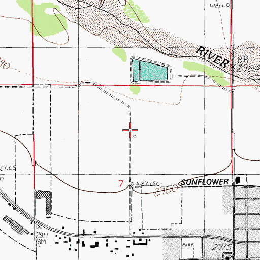 Topographic Map of City of Safford Water Reclamation Plant, AZ