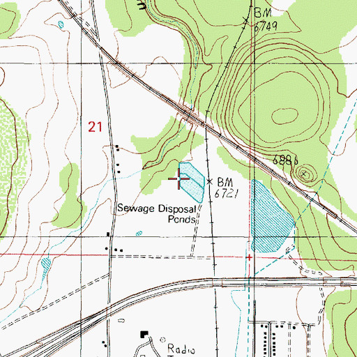 Topographic Map of City of Williams Wastewater Treatment Plant, AZ