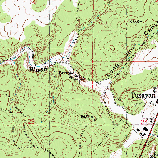 Topographic Map of South Grand Canyon Sanitary District Tusayan Wastewater Reclamation Facility, AZ
