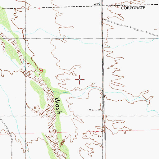 Topographic Map of Town of Quartzsite Wastewater Reclamation Facility, AZ