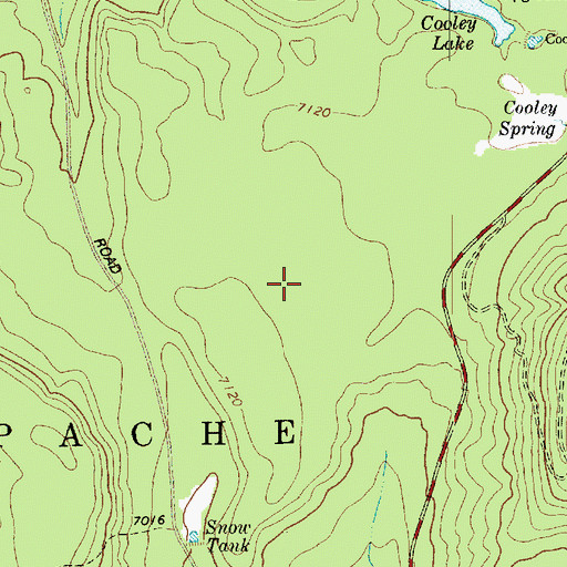 Topographic Map of White Mountain Apache Tribe Hon - Dah Regional Wastewater Treatment Facility, AZ