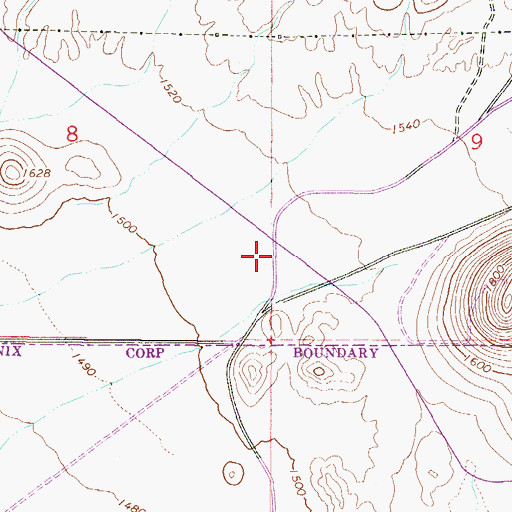 Topographic Map of Central Arizona Water Conservation District Havasu Pumping Plant, AZ