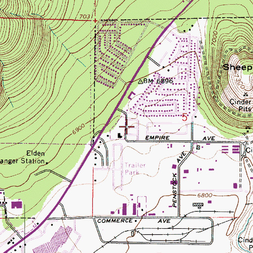 Topographic Map of Cameo Mobile Home Park, AZ