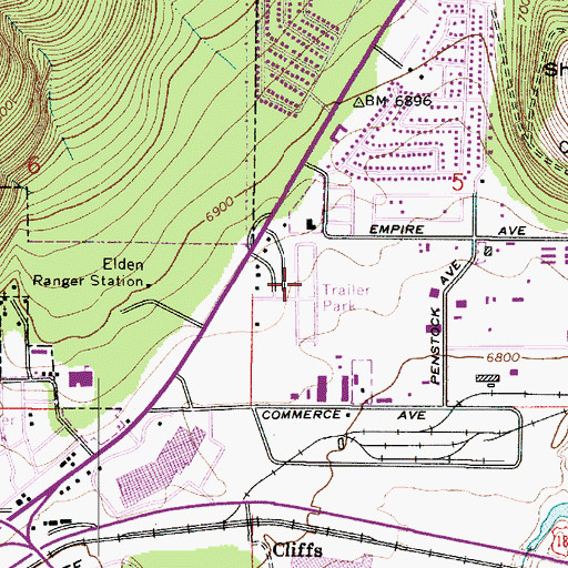 Topographic Map of Colony Mobile Estates, AZ