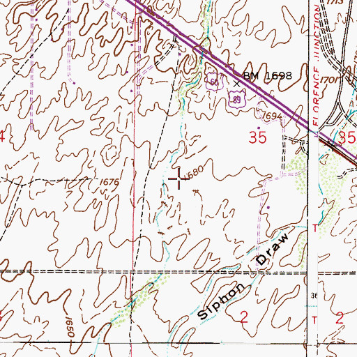 Topographic Map of Dolce Vita at Superstition Mountain Mobile Home Park, AZ