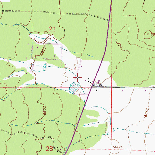 Topographic Map of Silver Saddle Mobile Home Park, AZ