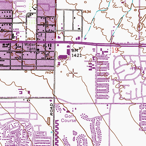 Topographic Map of Trillium Specialty Hospital - East Valley, AZ
