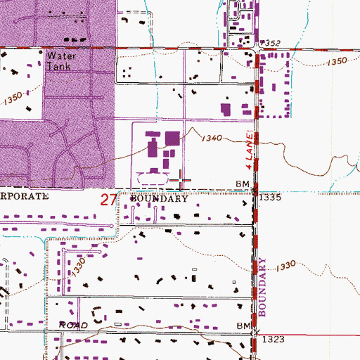 Topographic Map of Barton House Assisted Living Center, AZ