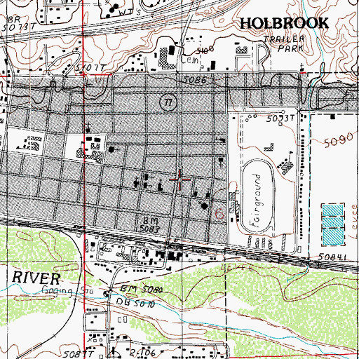 Topographic Map of Navajo County Public Health Holbrook Office, AZ