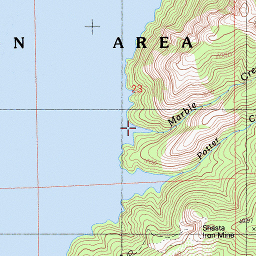 Topographic Map of Marble Creek, CA