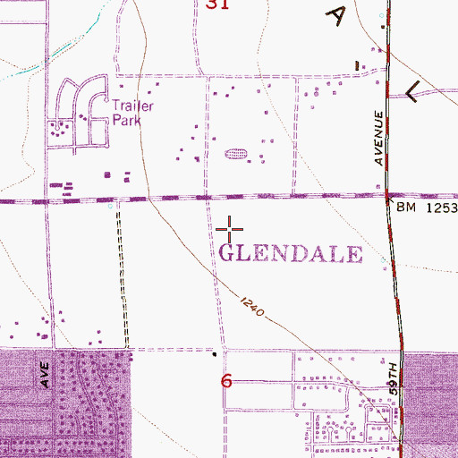 Topographic Map of Advanced Health Care of Glendale, AZ