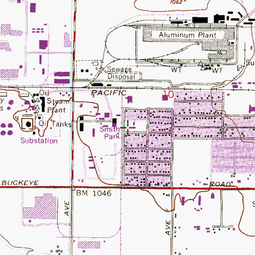 Topographic Map of Smith Park Recreation Center, AZ