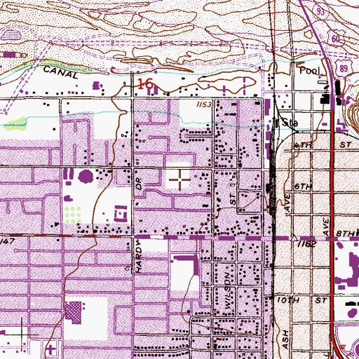 Topographic Map of Westside Community Center, AZ