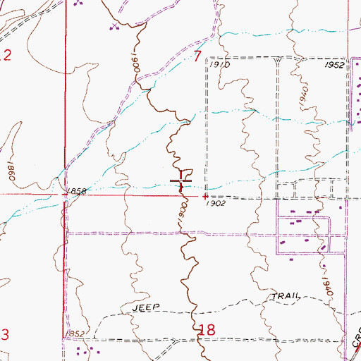 Topographic Map of Dove Valley Ranch Dove Valley Course, AZ