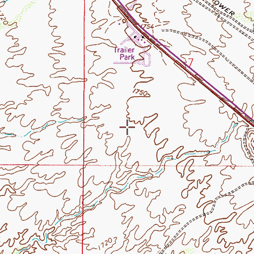 Topographic Map of Gold Canyon Recreational Vehicle Ranch Golf Course, AZ