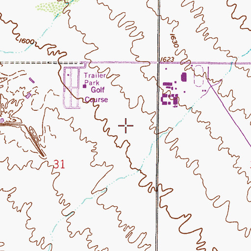 Topographic Map of Palmas Del Sol East Mobile Home Park, AZ
