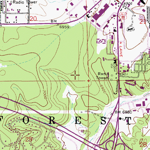 Topographic Map of Emeritus at Flagstaff Assisted Living Center, AZ