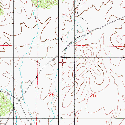 Topographic Map of Saddlebrooke Golf Course, AZ