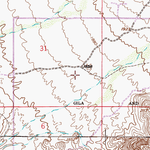 Topographic Map of Superstition Mountain Club, AZ